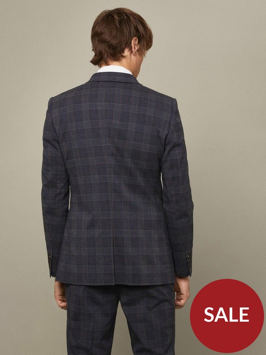 stillFront image of burton-menswear-london-skinny-fit-check-suit-jacket-multi