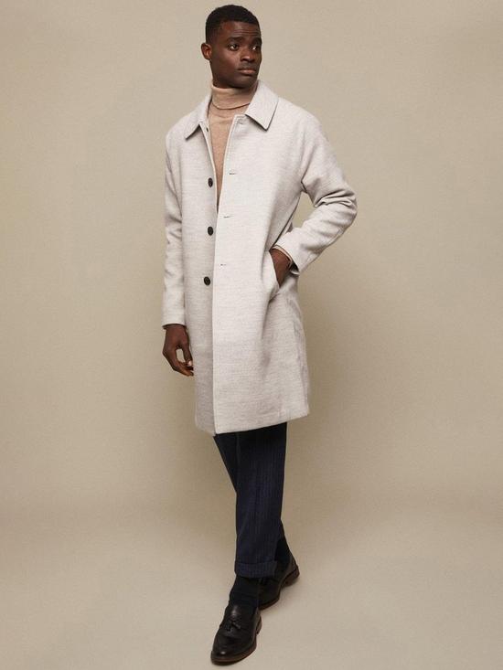 front image of burton-menswear-london-burton-car-coat-light-grey