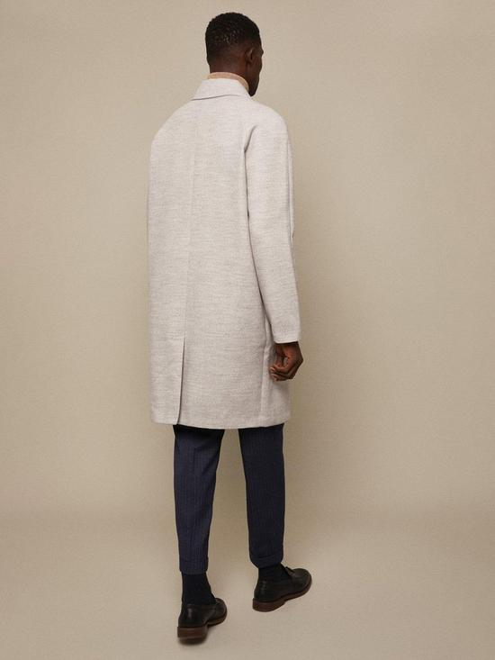 stillFront image of burton-menswear-london-burton-car-coat-light-grey