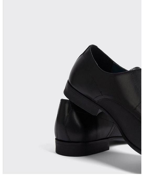 stillFront image of burton-menswear-london-leather-cap-toe-derby-shoes-blacknbsp