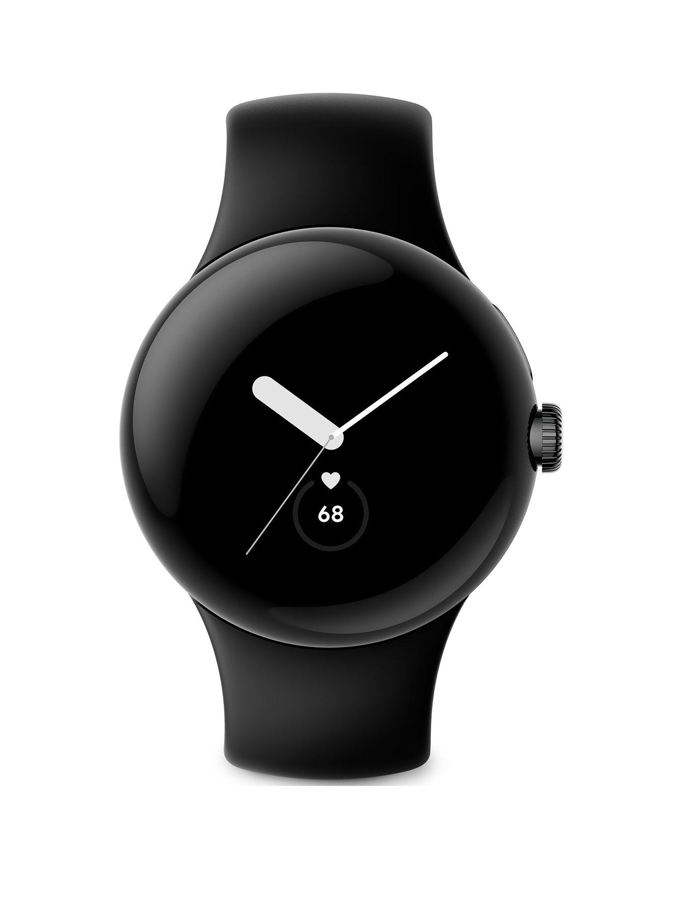 Google Pixel Watch Matte Black Stainless Steel Case Active Band