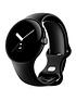  image of google-pixel-watch-matte-black-stainless-steel-case-active-band-in-obsidian
