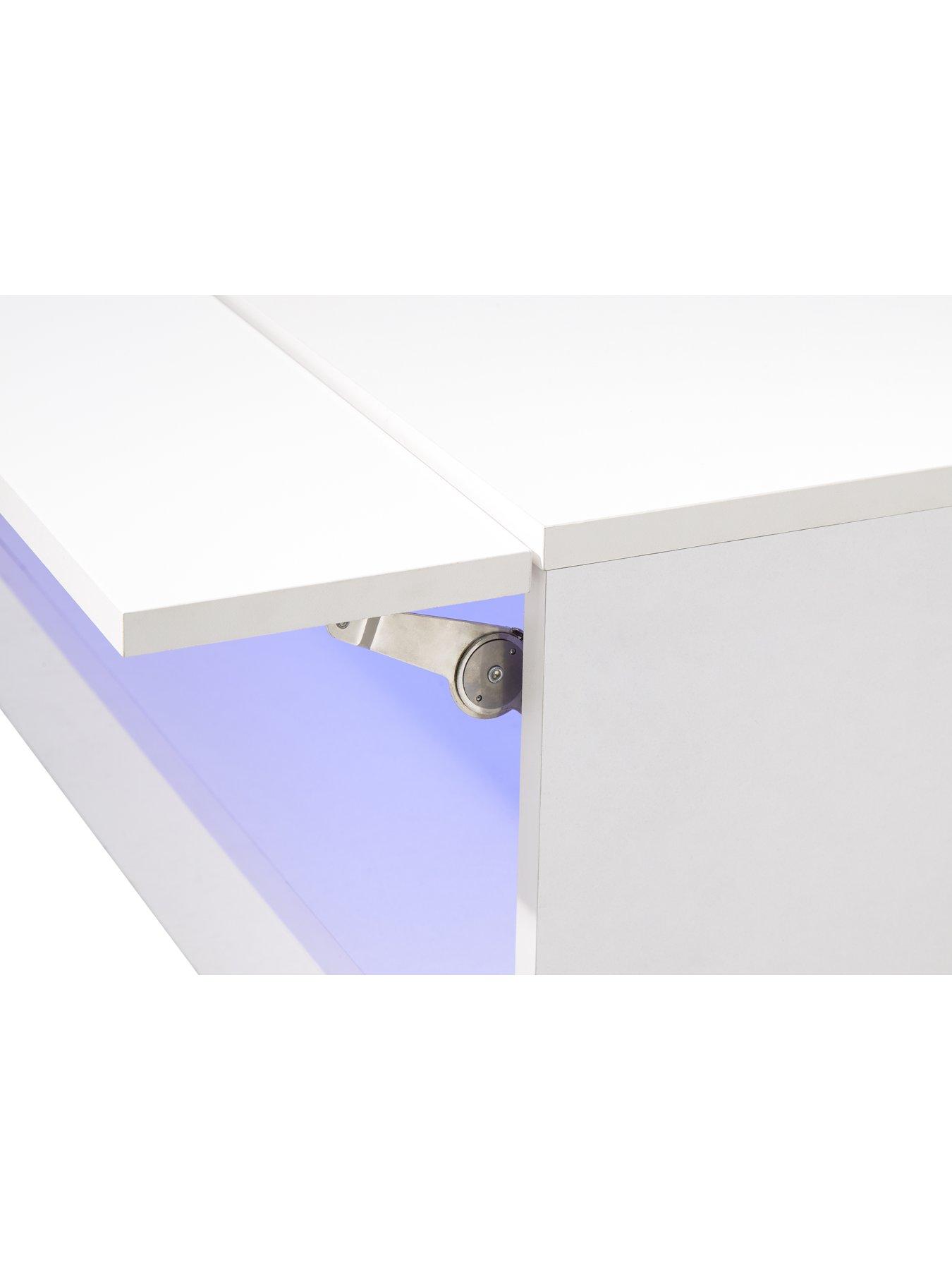 Image 6 of 6 of GFW Galicia Compact Coffee Table with LED Light - White