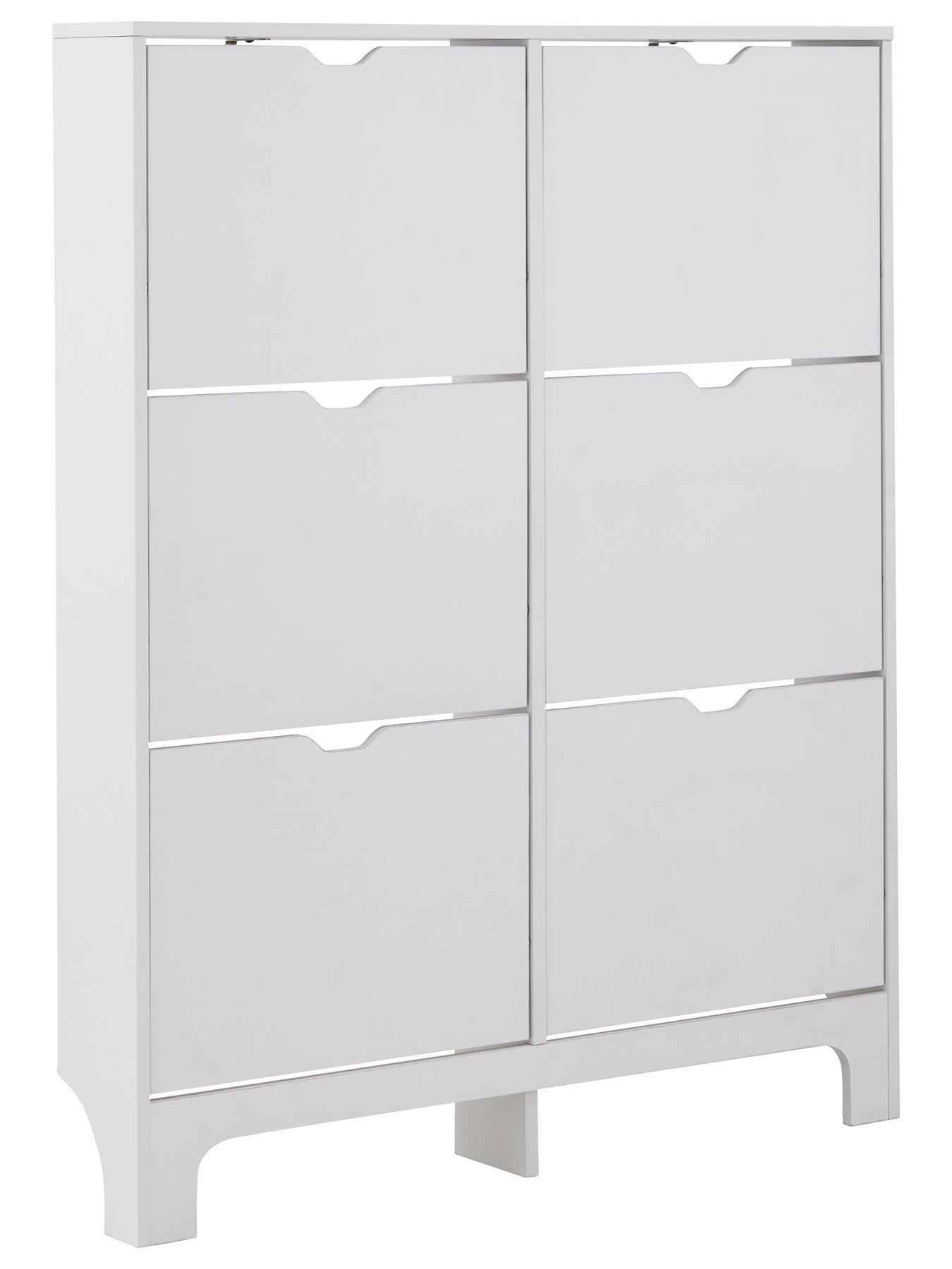 image of gfw-narrow-6-drawer-shoe-cabinet-white