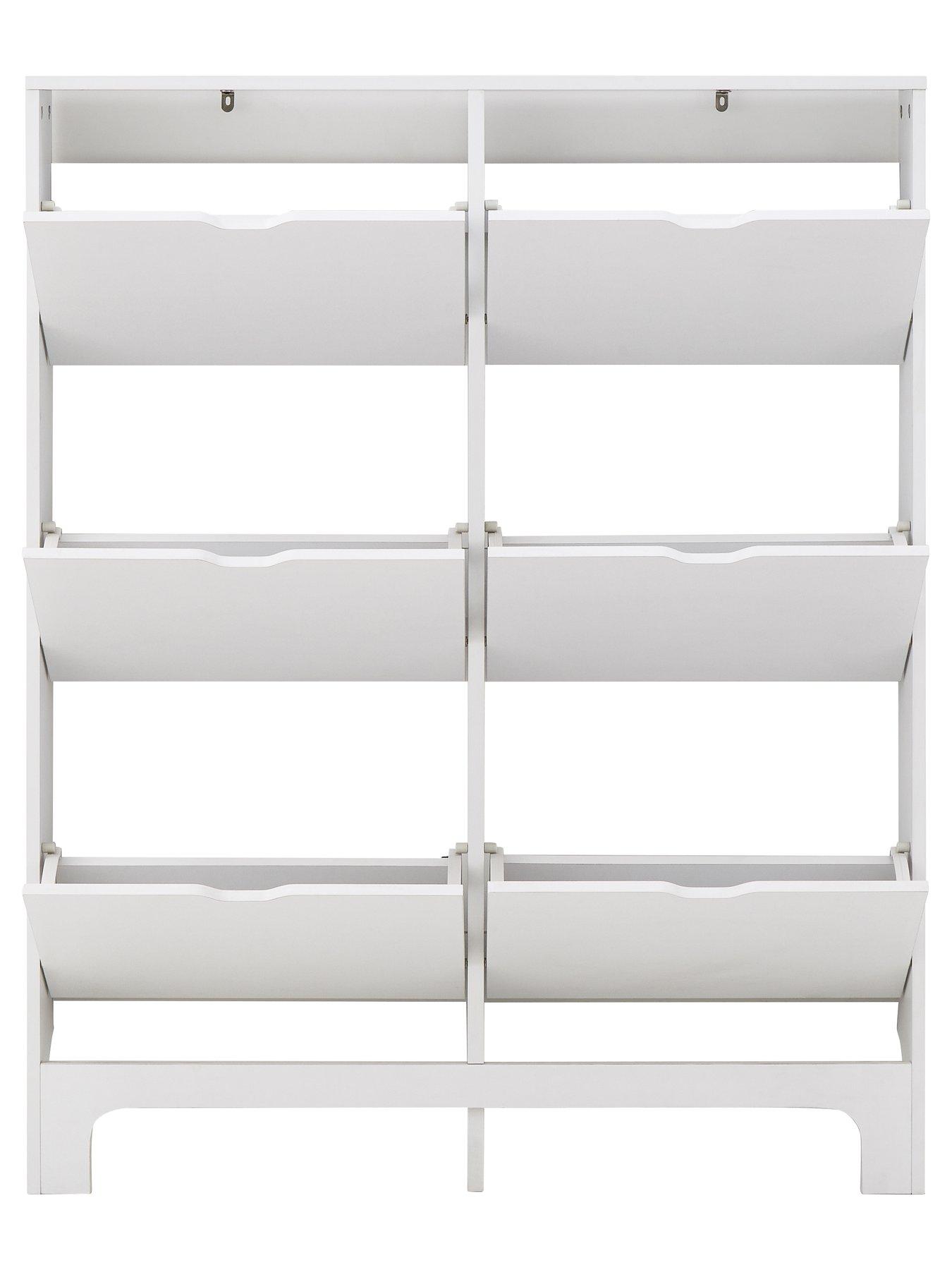  image of gfw-narrow-6-drawer-shoe-cabinet-white