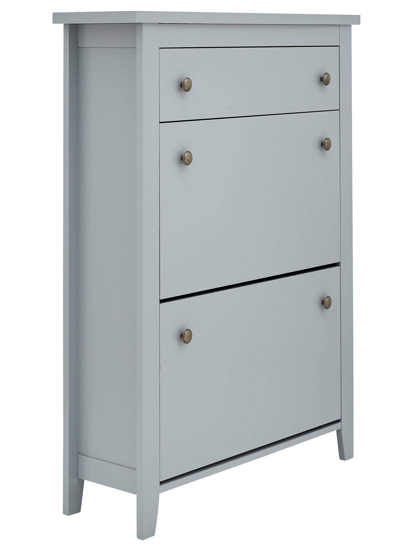 image of gfw-deluxe-2-tier-shoe-cabinet-grey