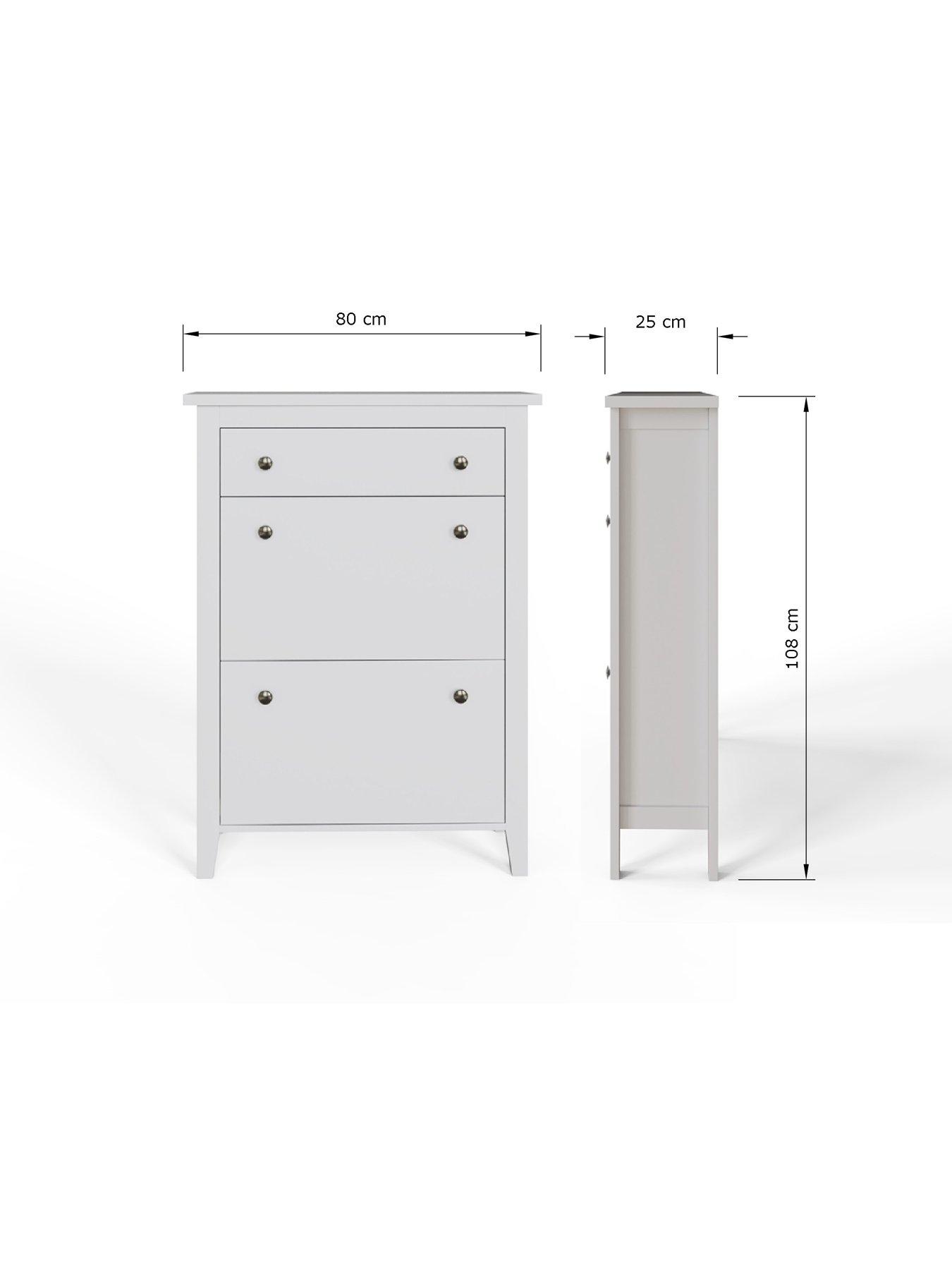 Image 7 of 7 of GFW Deluxe 2 Tier Shoe Cabinet - White