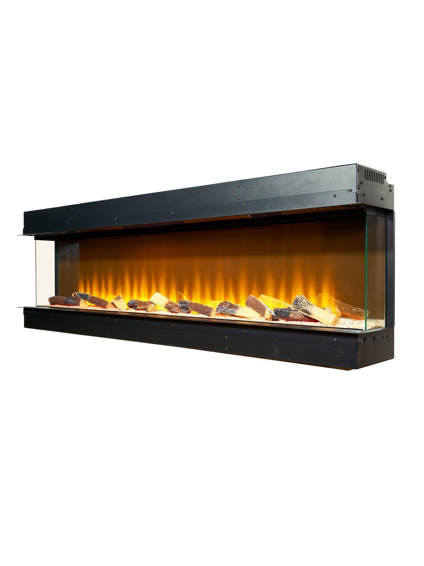 Image 2 of 8 of Adam Fires & Fireplaces Adam Sahara Electric Inset Media Wall Fire with Remote Control, 1500mm