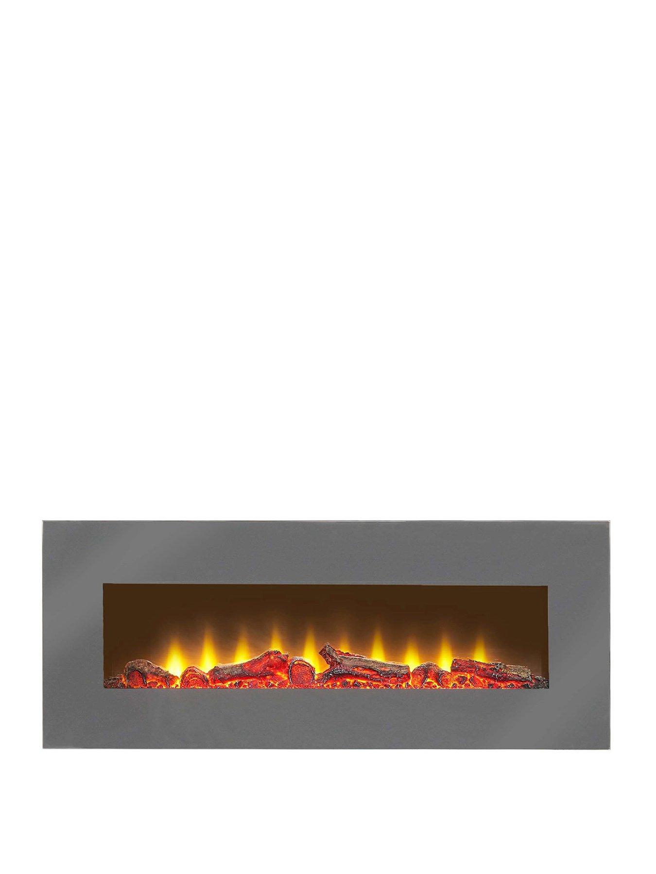 undefined Adam Sureflame WM-9505 Electric Wall Mounted Fire with Remote in Grey, 42 Inch