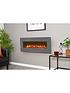  image of adam-fires-fireplaces-adam-sureflame-wm-9505-electric-wall-mounted-fire-with-remote-in-grey-42-inch