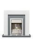  image of adam-fires-fireplaces-adam-dakota-fireplace-in-pure-white-grey-with-helios-electric-fire-in-brushed-steel-39-inch