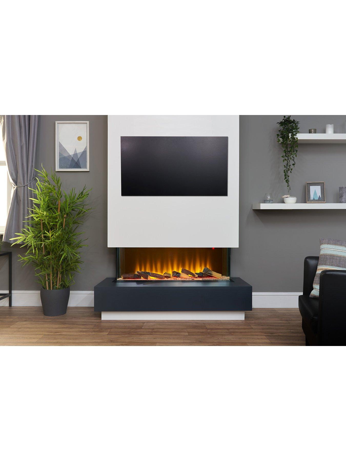 Image 4 of 7 of Adam Fires & Fireplaces Adam Sahara Electric Inset Media Wall Fire with Remote Control, 1000mm