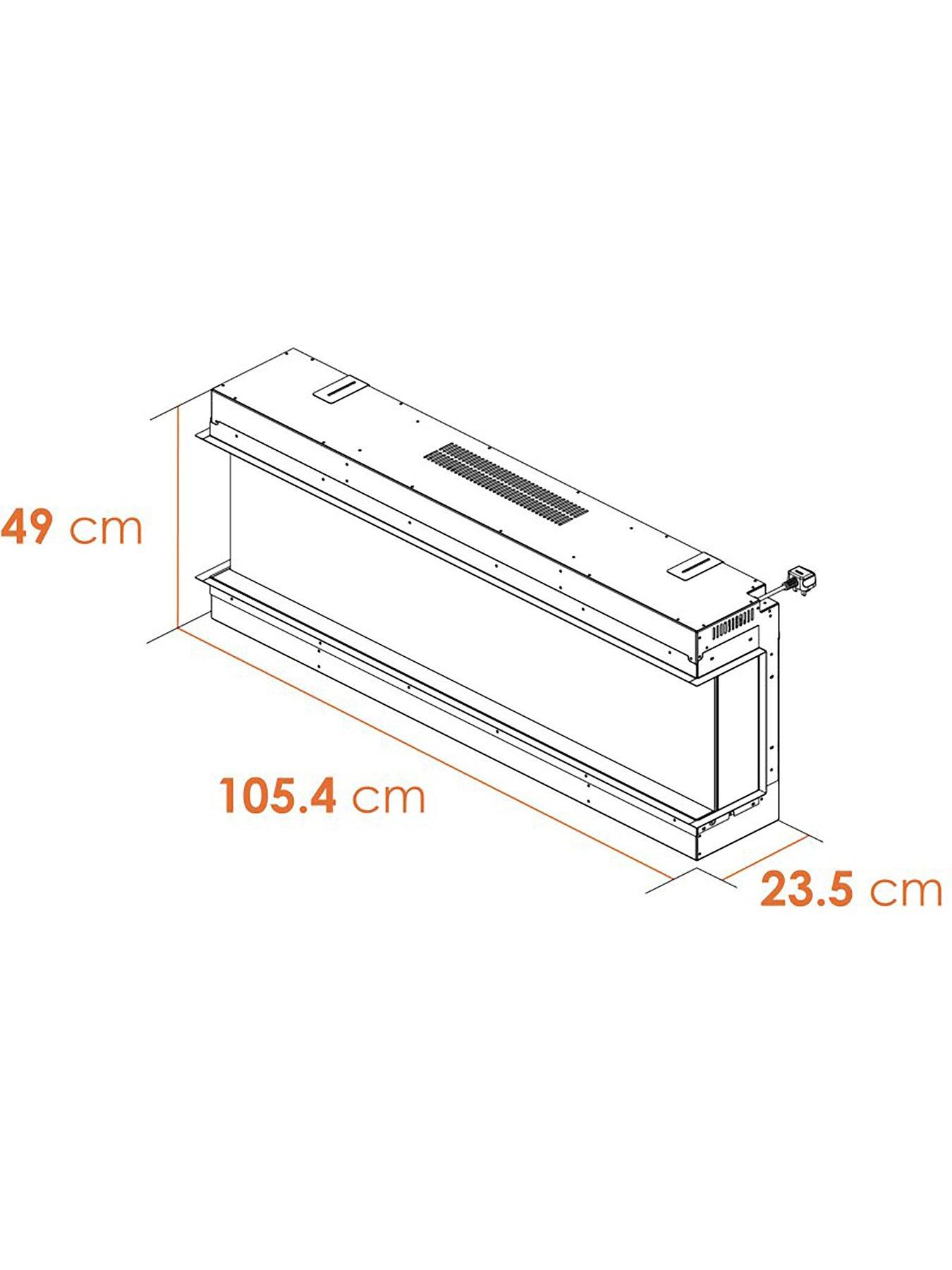 Image 6 of 7 of Adam Fires & Fireplaces Adam Sahara Electric Inset Media Wall Fire with Remote Control, 1000mm