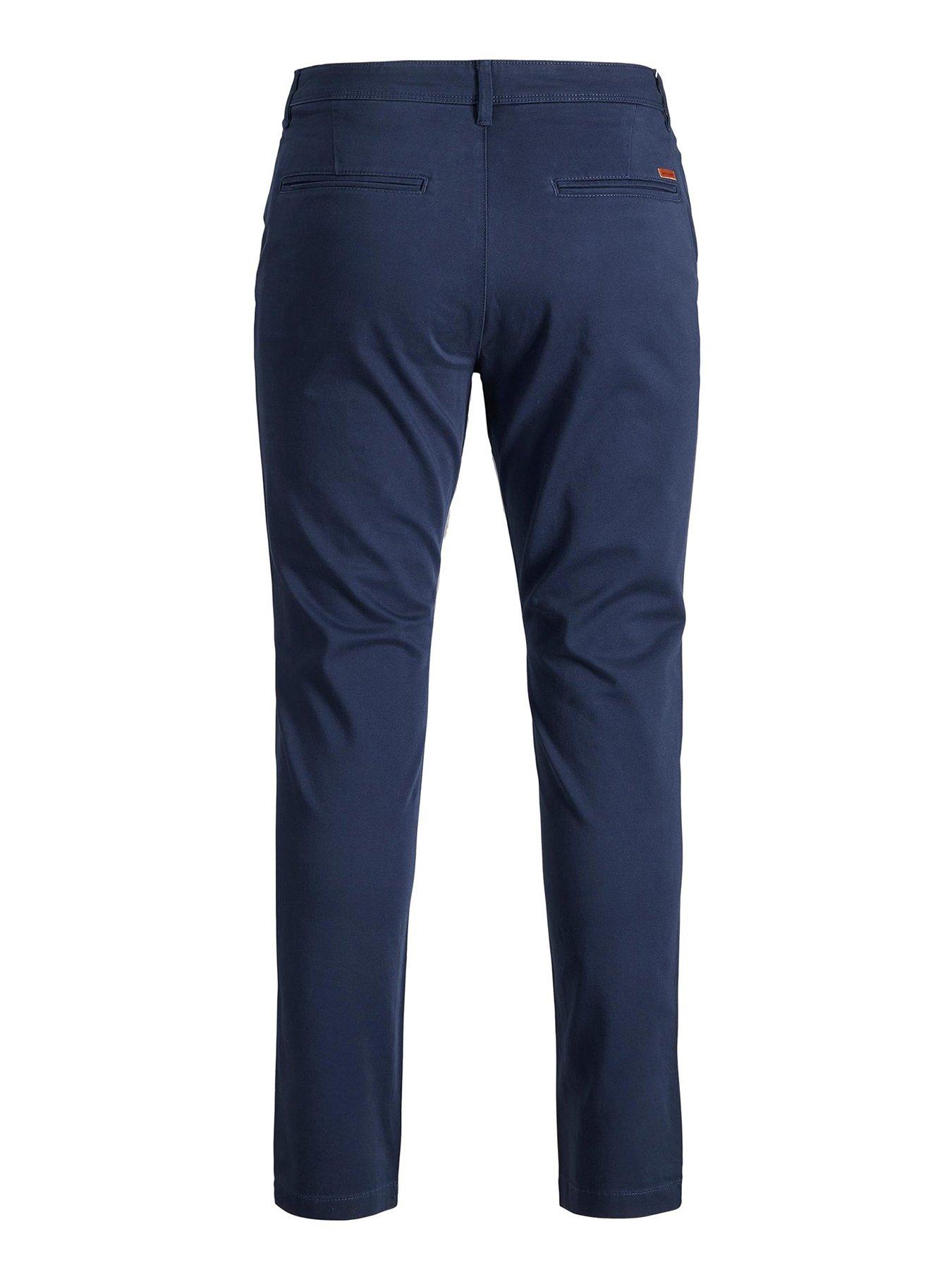  image of jack-jones-junior-boys-marco-bowie-chino-trousers-navy