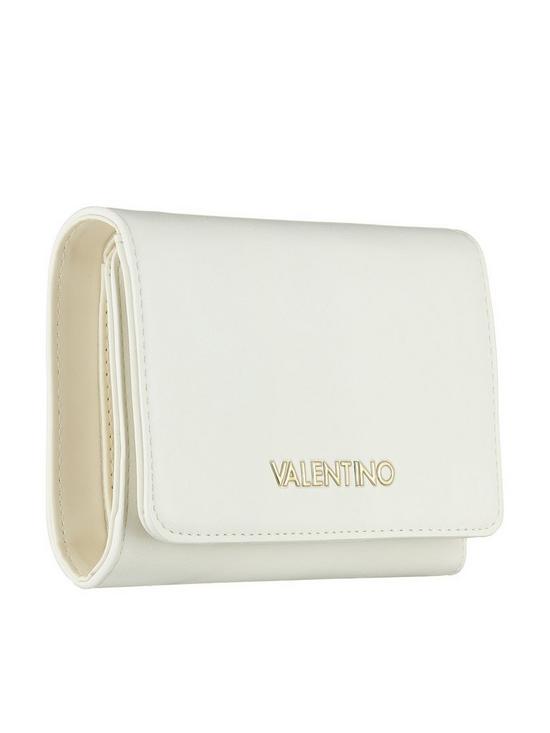 back image of valentino-bags-lemonade-trifold-purse-white