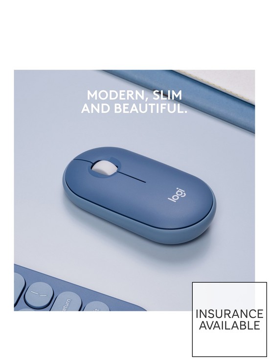 stillFront image of logitech-pebble-m350-wireless-mouse-blue-berry