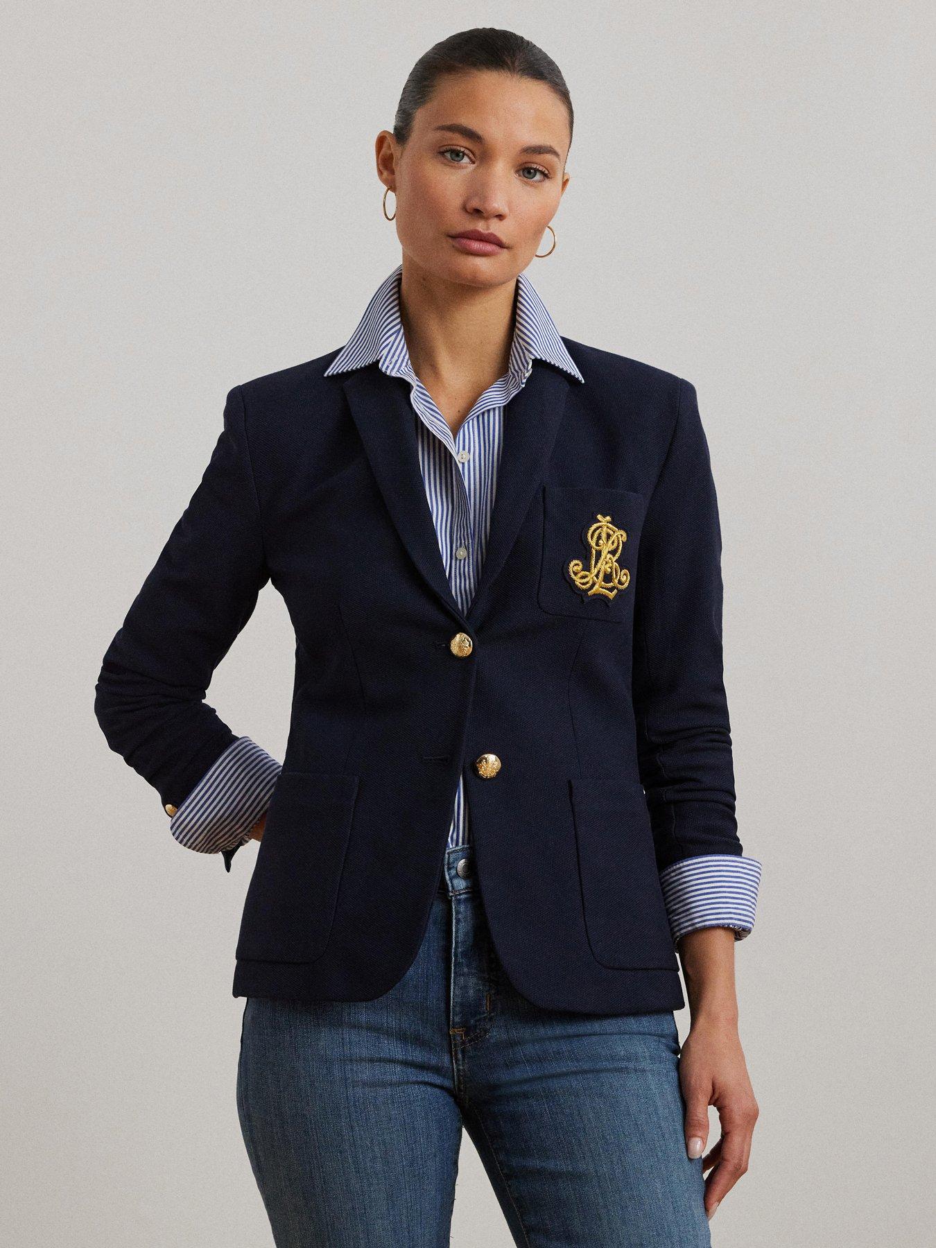 Image 1 of 4 of Lauren by Ralph Lauren Anfisa Lined Blazer- Navy