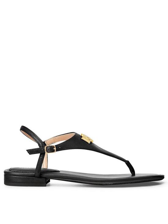 front image of lauren-by-ralph-lauren-ellington-sandals-flat-sandal-black