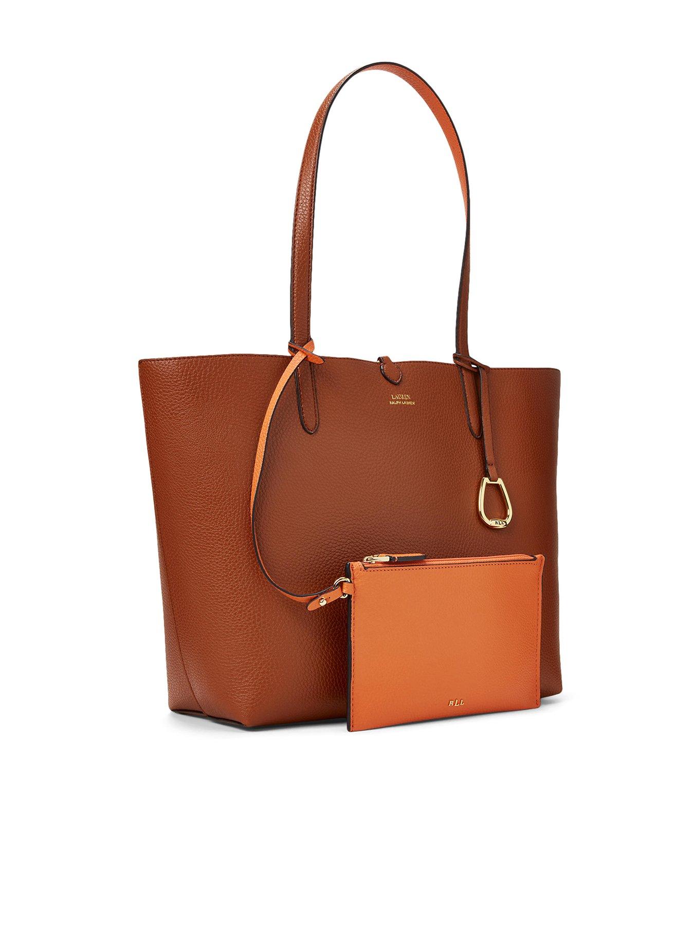 undefined Reversible Tote Medium - Tan And Orange
