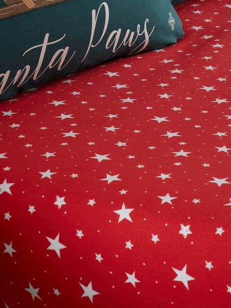 catherine-lansfield-bedroom-christmas-stars-fitted-sheet-single-multi