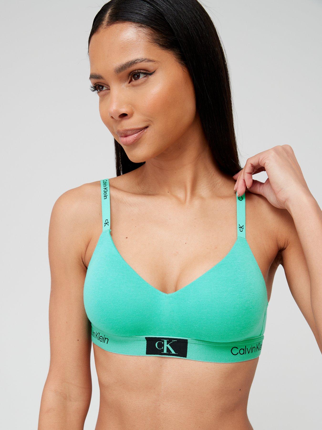 Calvin klein green bralette hotsell