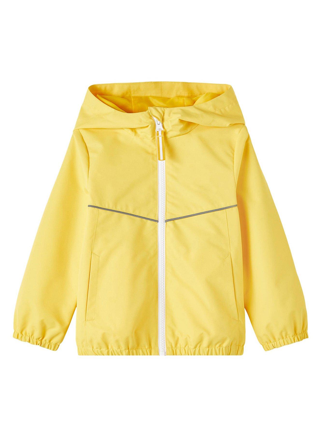  image of name-it-mini-kids-hooded-rain-jacket-daffodil