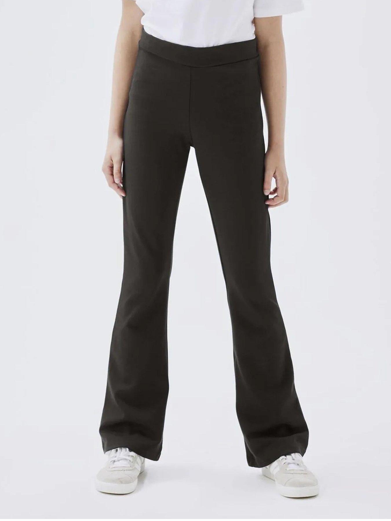 Image 1 of 5 of Name It Girls Flared Trousers - Black