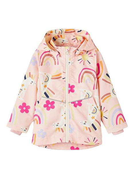 name-it-mini-girls-rainbow-unicorn-rain-jacket-peachskin-pink