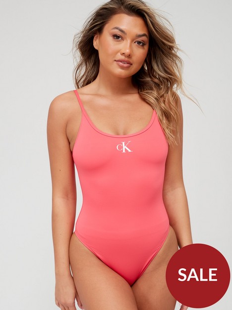 calvin-klein-logo-scoop-back-swimsuit-pink