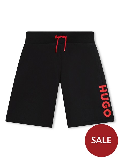 hugo-boys-logo-jog-shorts-black