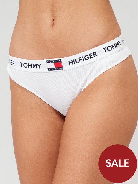 tommy-hilfiger-tommy-85-ribbed-thong-white
