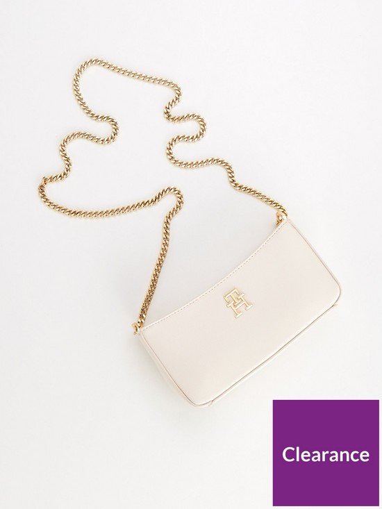 back image of tommy-hilfiger-timeless-chain-crossover-bag-white