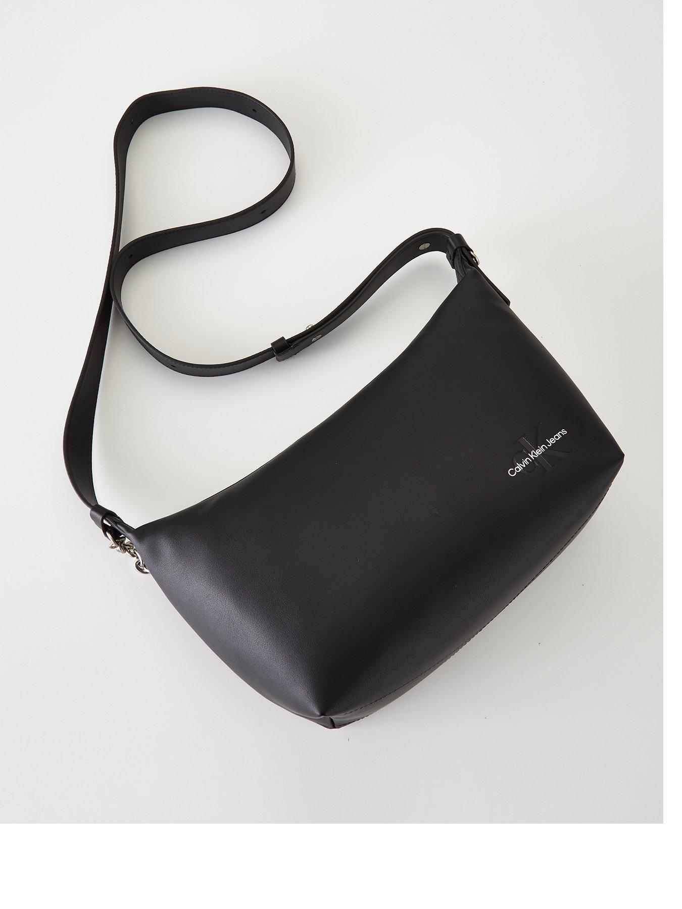  image of calvin-klein-jeans-sculpted-round-chain-bag-black