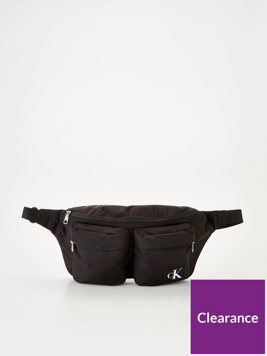 front image of calvin-klein-jeans-city-nylon-waistbag-black