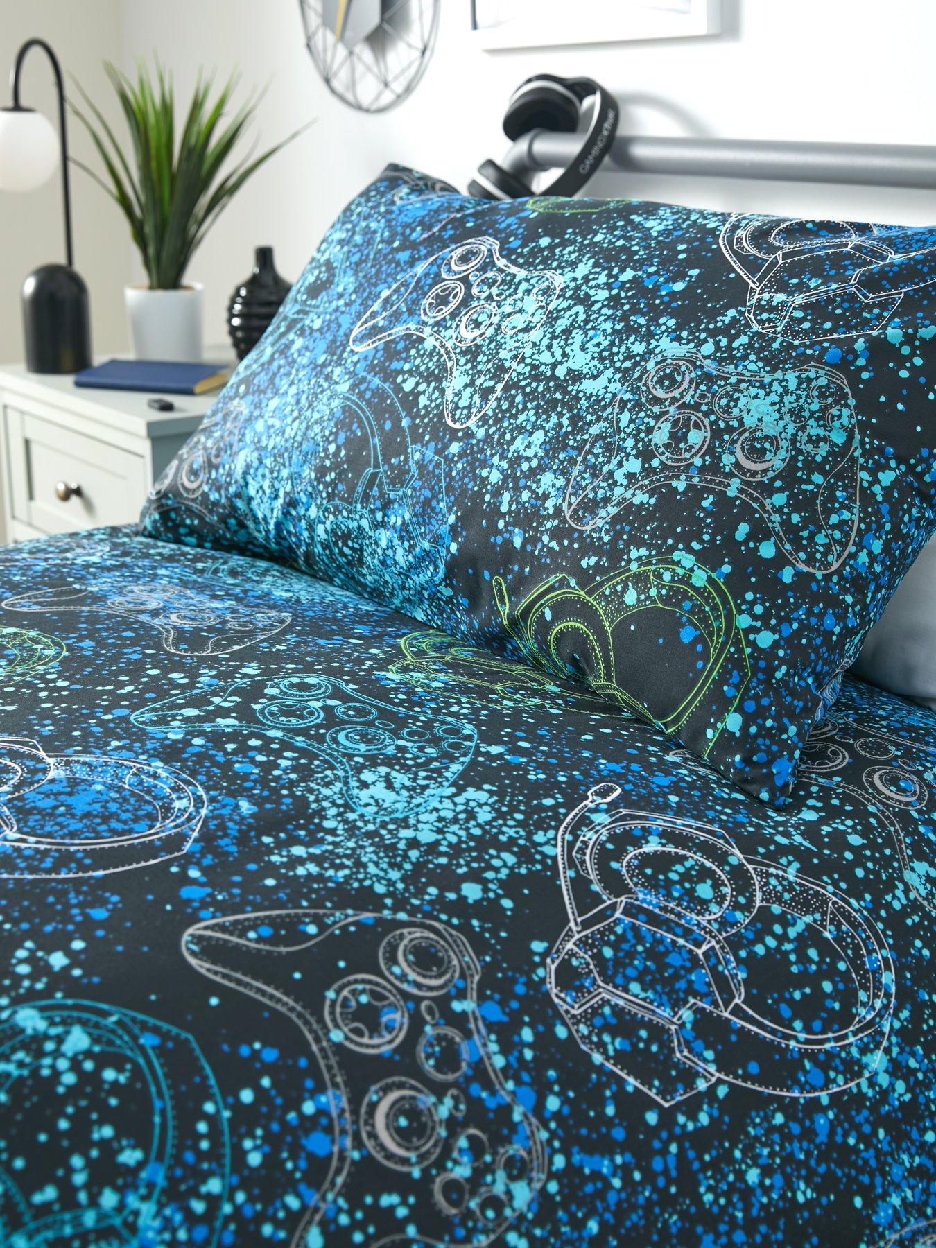  image of gaming-single-duvet-cover-set-black