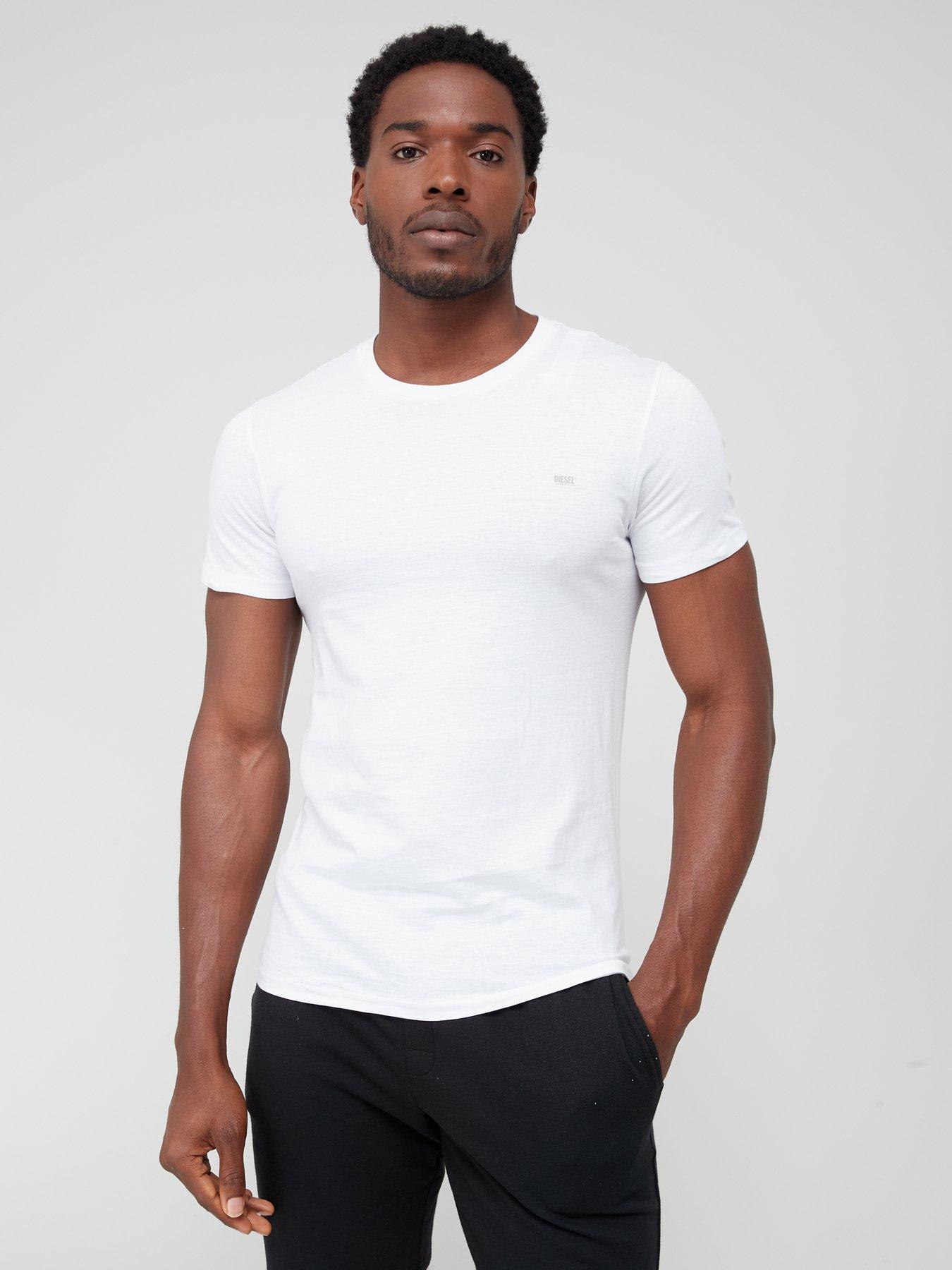  image of diesel-randal-2-pack-small-logo-t-shirt-white