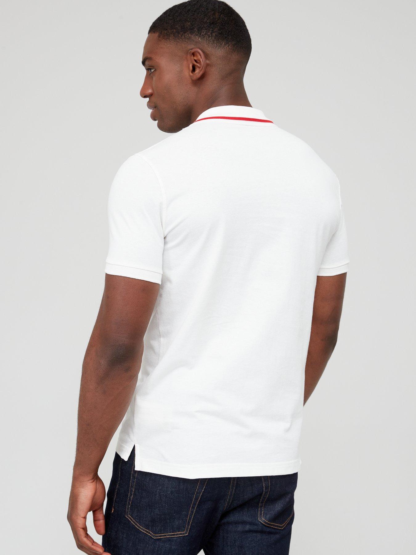 stillFront image of diesel-smith-tipped-small-logo-polo-shirt-white