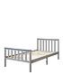  image of everyday-clayton-wooden-bed-frame-with-mattress-options-buy-amp-save-grey