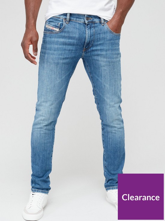 front image of diesel-larkee-beex-straight-fit-jeans-blue