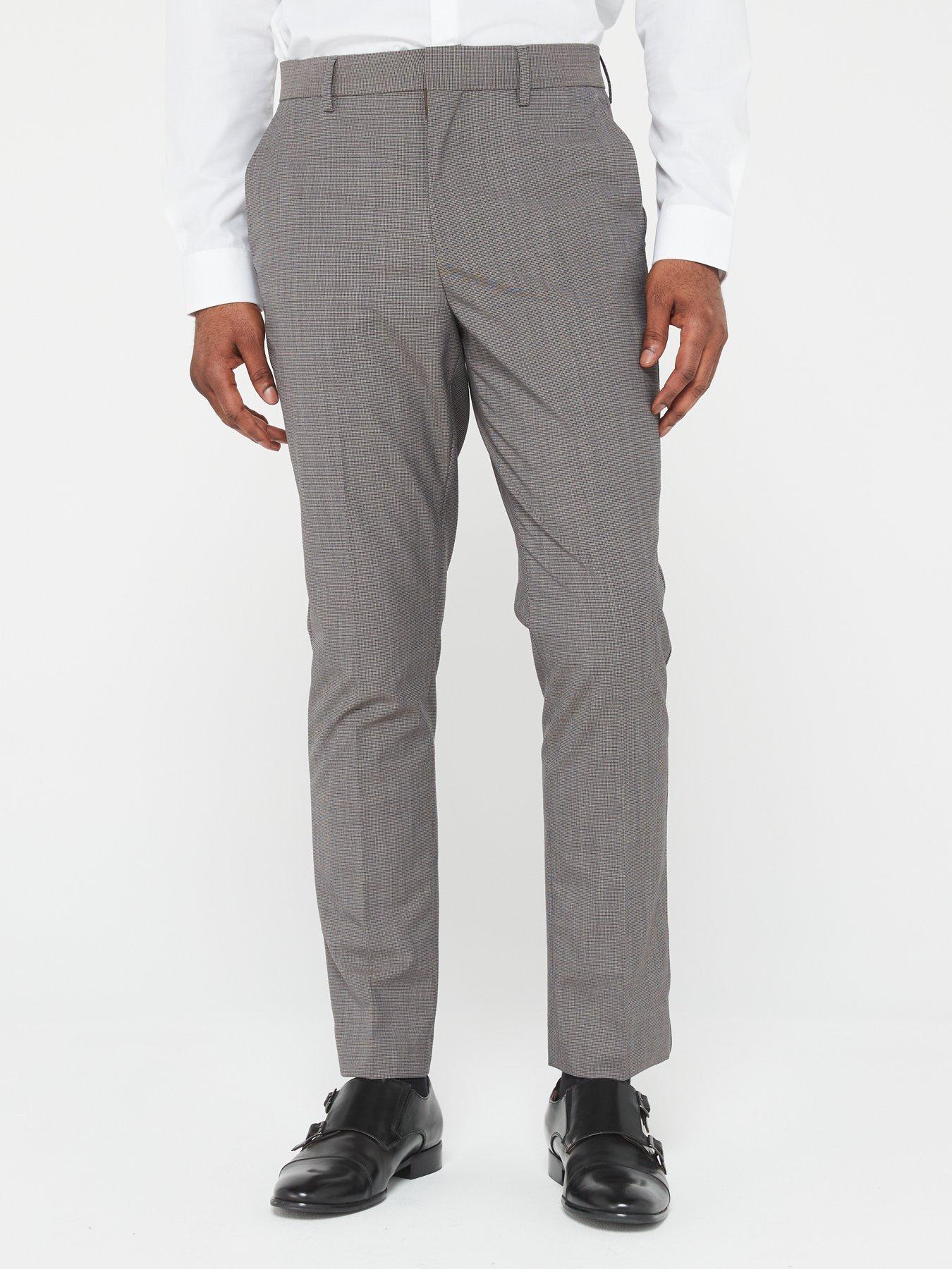 Newman Tapered Suit Trouser Black Check