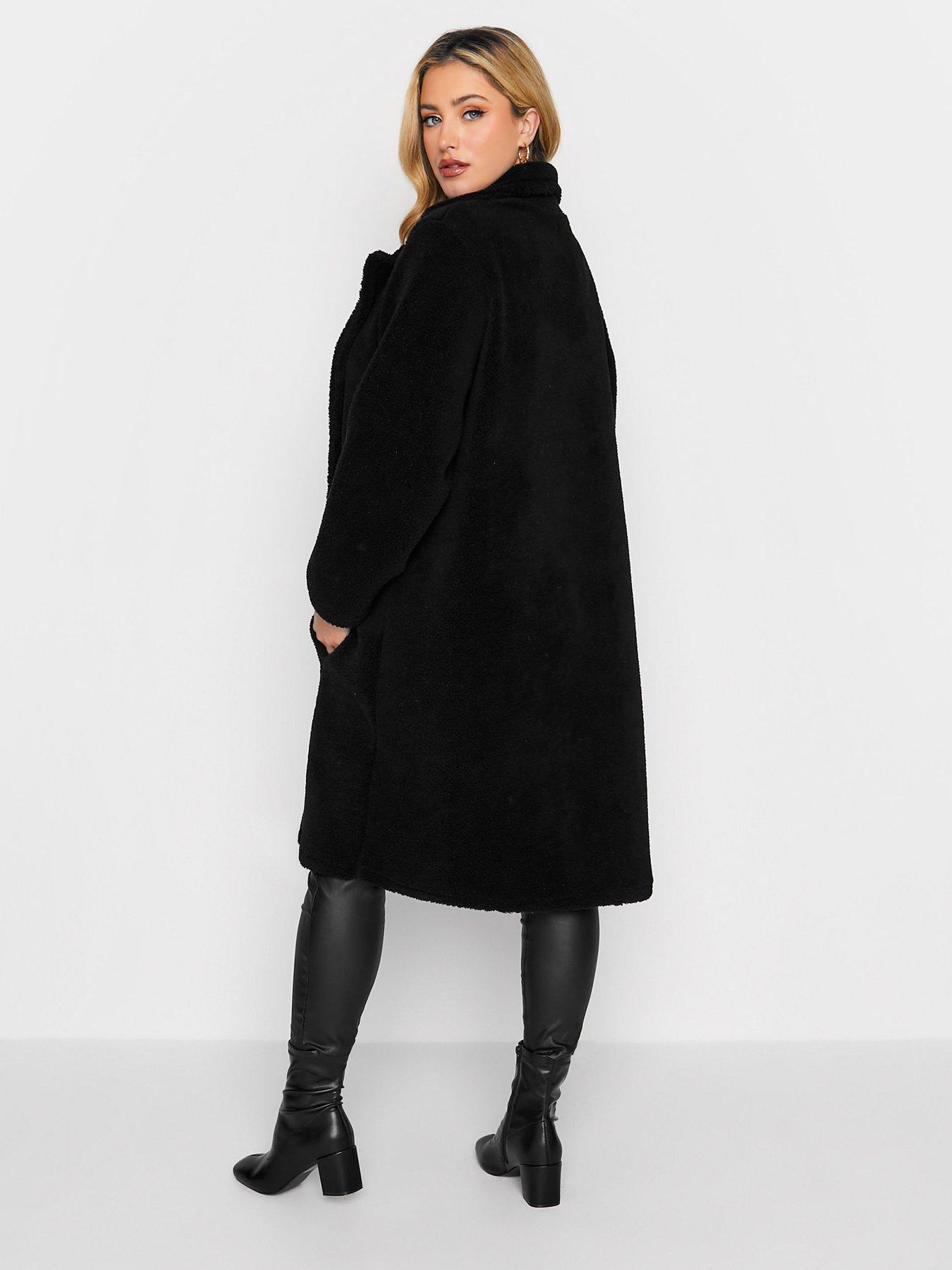 Image 2 of 4 of Yours Faux Fur Jacket - Black