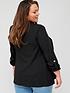  image of v-by-very-curve-jersey-ruched-sleeve-blazer-black
