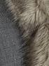  image of quiz-faux-fur-trim-cape-grey