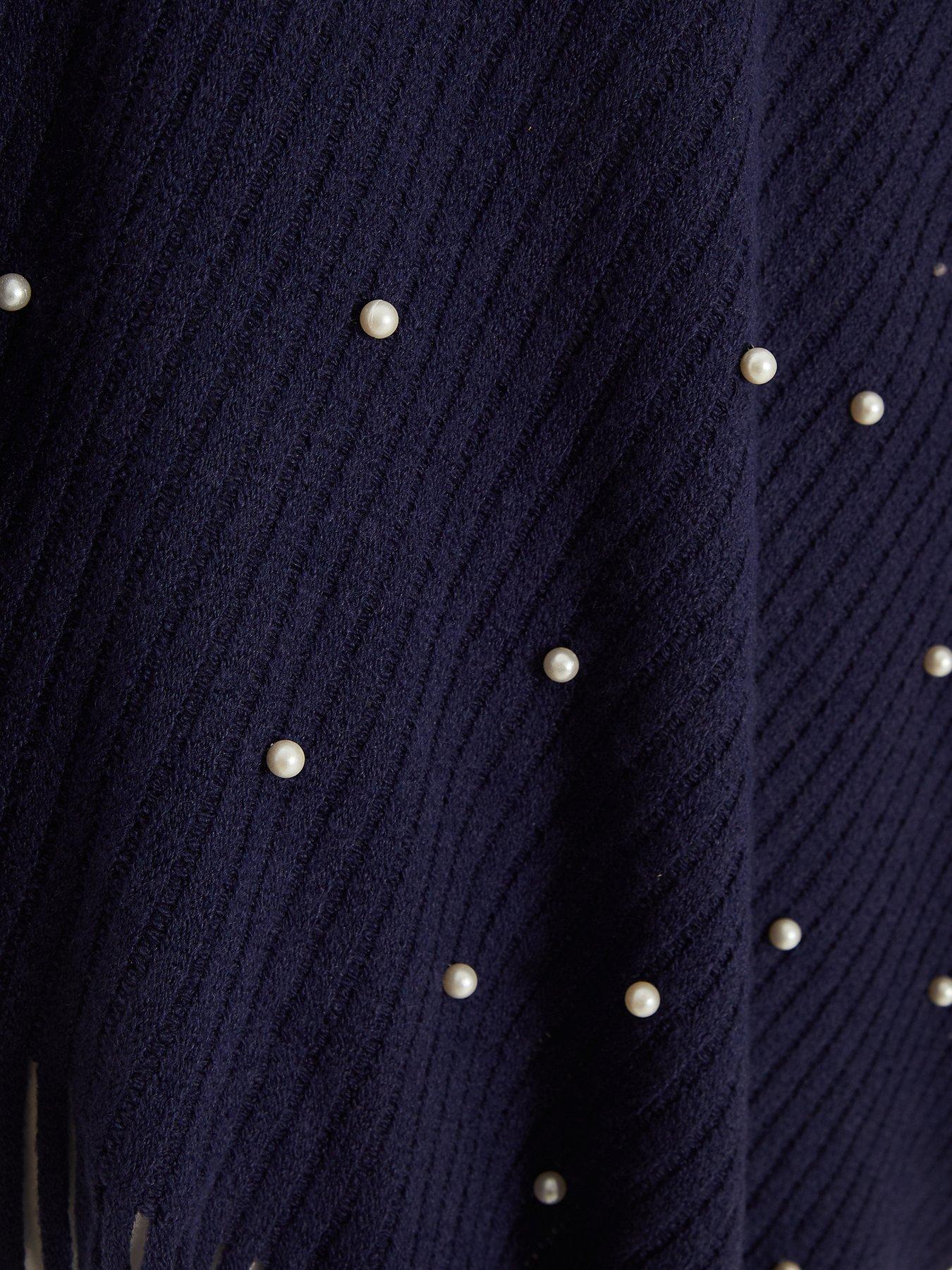  image of quiz-pearl-roll-neck-poncho