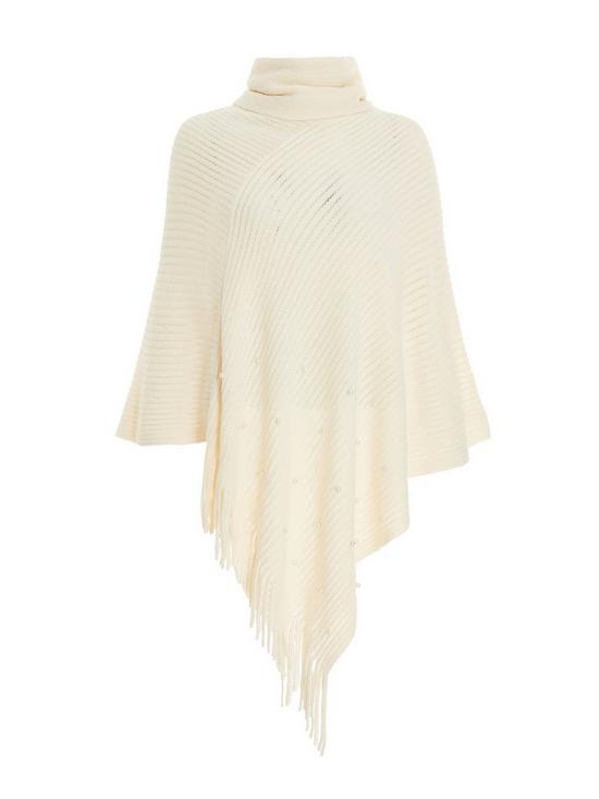 outfit image of quiz-pearl-roll-neck-poncho