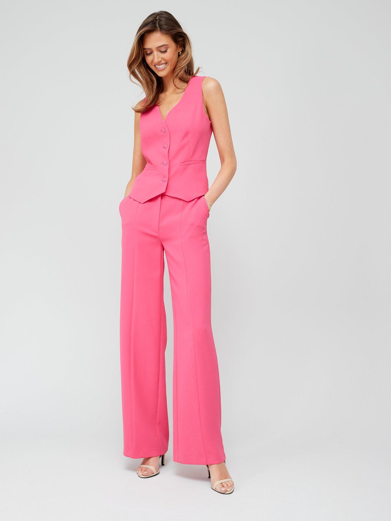  image of fig-basil-formal-trousers-co-ord-pink