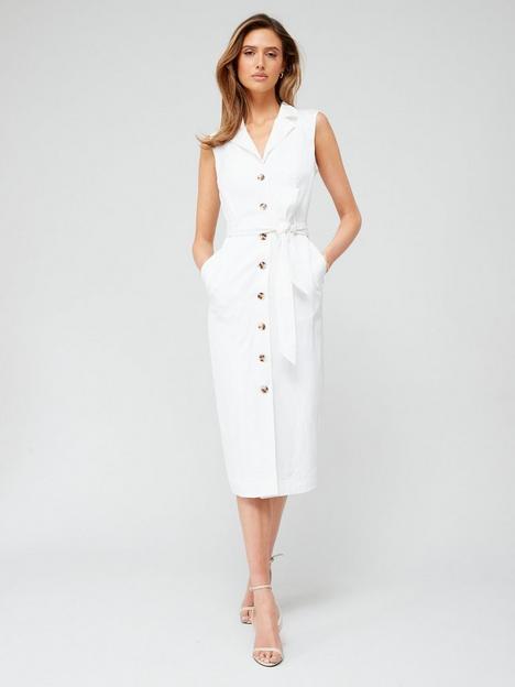 fig-basil-smart-button-and-tie-front-midi-dress-white