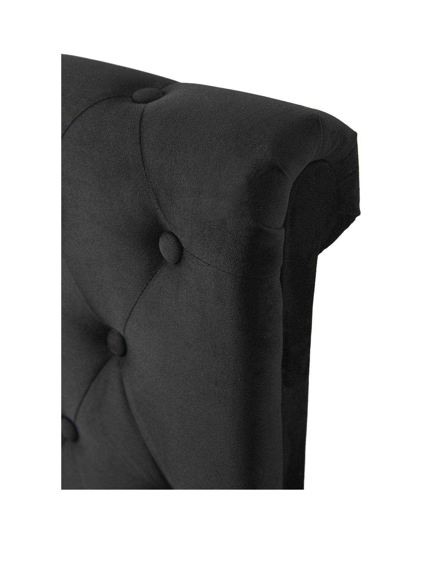  image of aspire-chesterfield-ottoman-storage-bed-black