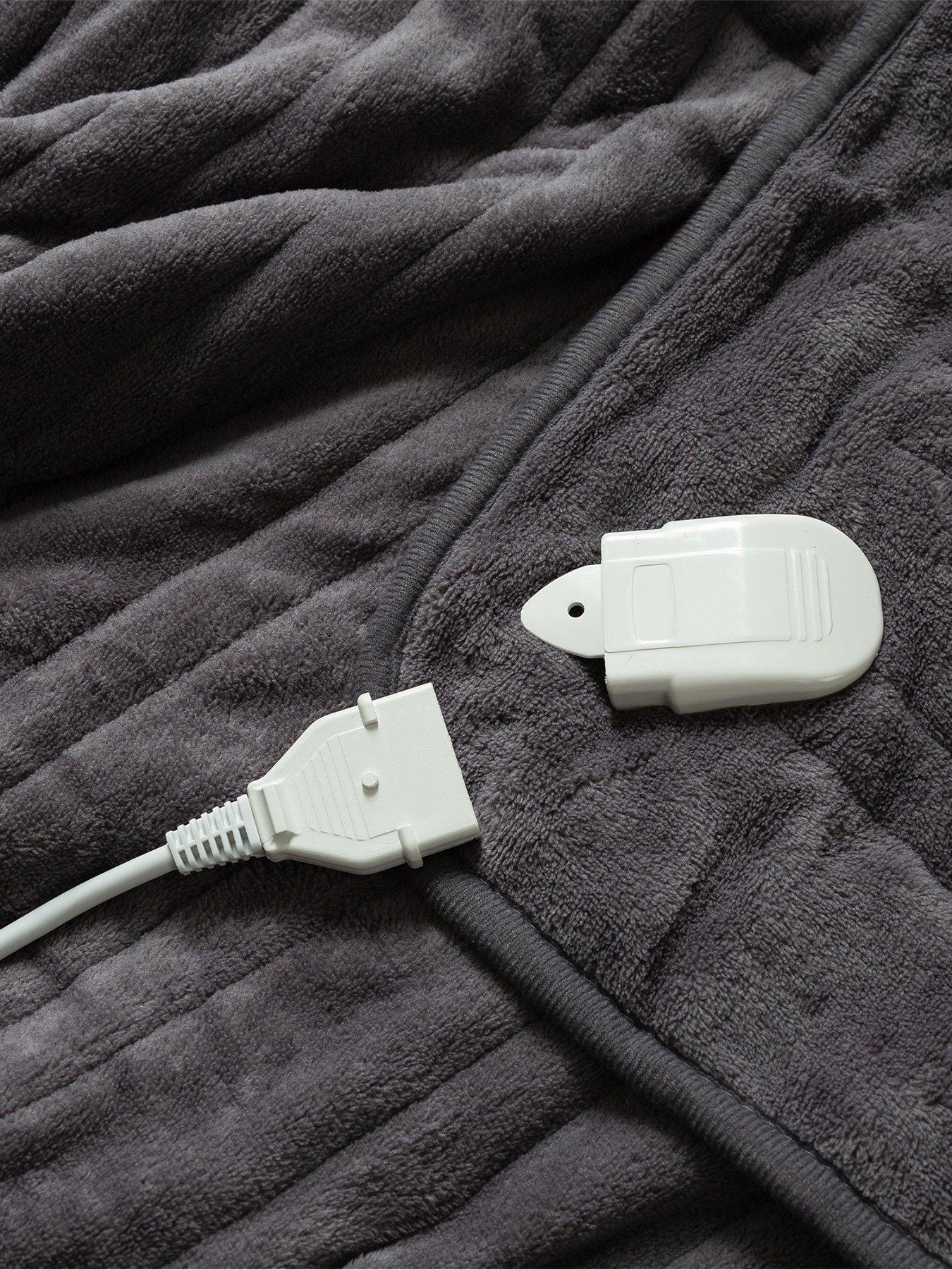  image of slumberdown-comfy-hugs-heated-throw-in-grey