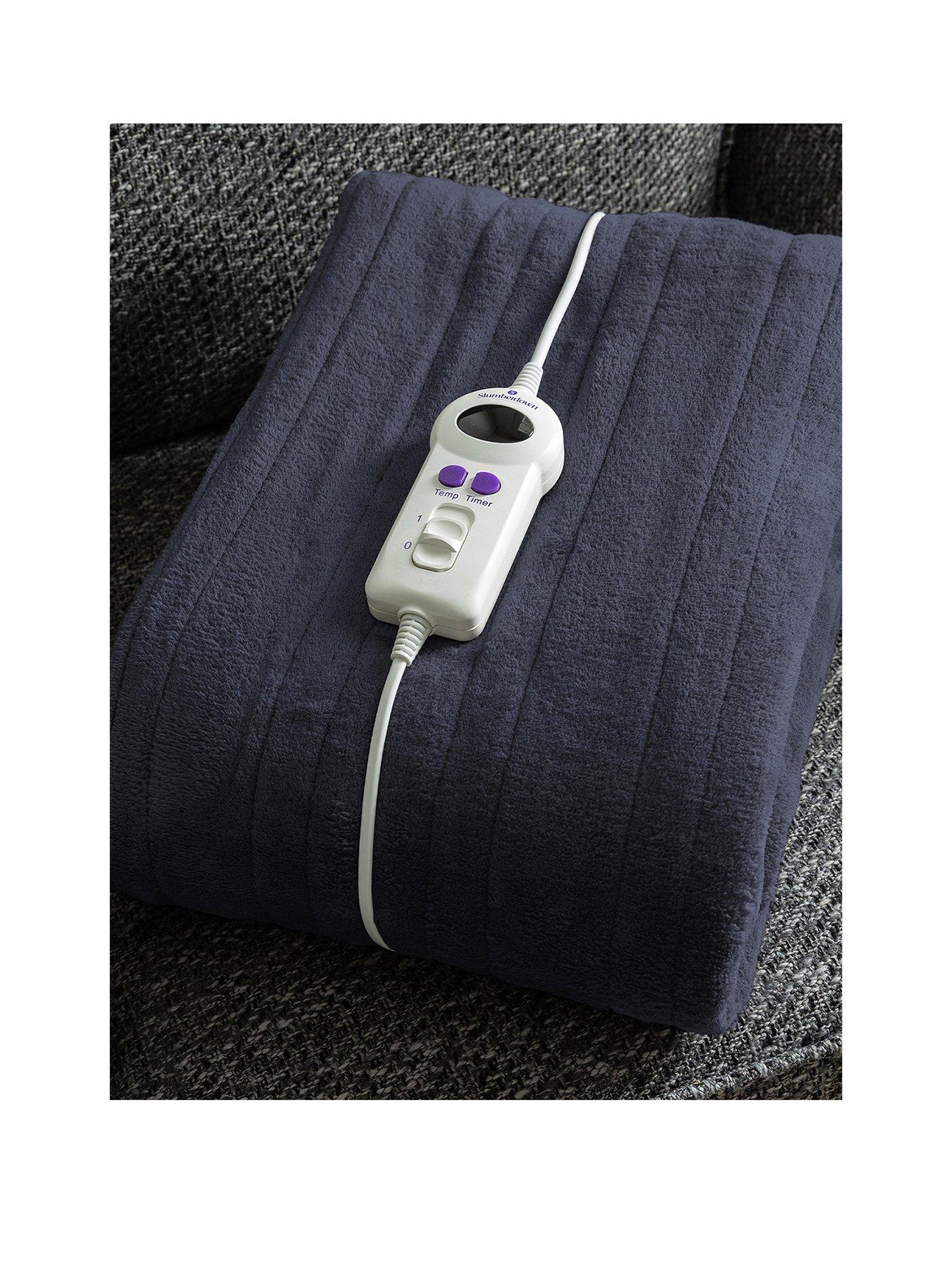 Image 2 of 6 of Slumberdown Comfy Hugs Heated Throw -&nbsp;Navy Blue